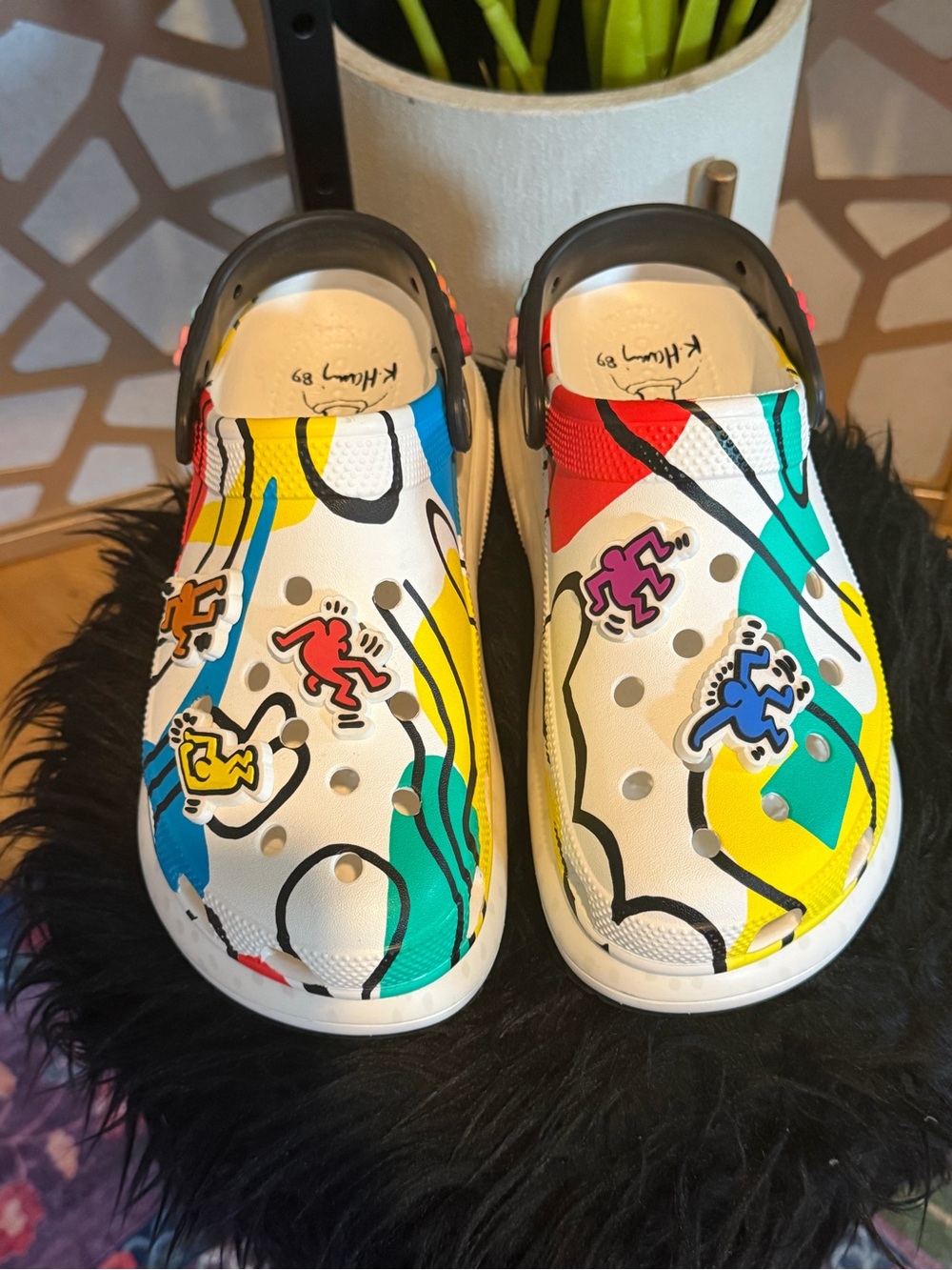 Crocs x Keith Haring Classic Mega Crush Clogs Platform